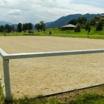Fertig sanierter Außenreitplatz